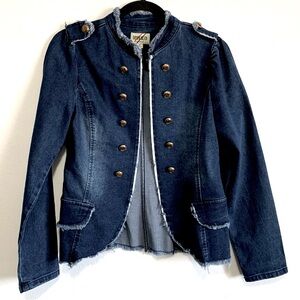 Denim Blvd Open Front Jean Jacket